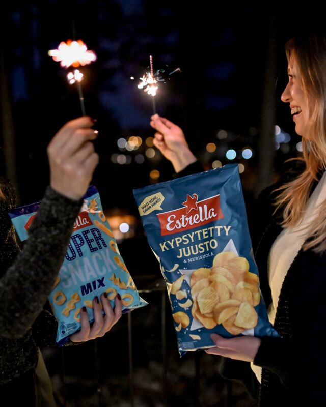 Onko sulla tapana tehdä uuden vuoden lupauksia? 
Me lupaamme tuottaa ihania herkkuhetkiä ystäviesi ja läheistesi kanssa jaettavaksi myös vuonna 2024. 💛 

Hyvää uutta vuotta! ✨🎉 
 
#estrellasuomi #ilontähden #sipsit #snacksit #uusivuosi #hyvääuuttavuotta